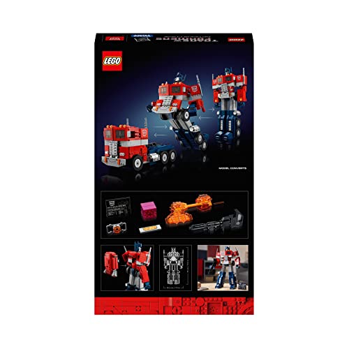 LEGO 10302 Icons - Optimus Prime, Transformers, da Modalità Camion a Robot
