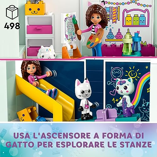 LEGO 10788 La Casa delle Bambole di Gabby, Casa Giocattolo da costruire con 4 Piani e 8 Stanze
