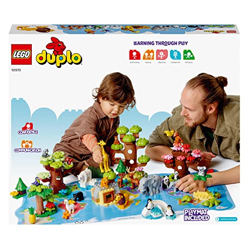LEGO 10975 DUPLO Animali del Mondo con Tappetino da Gioco