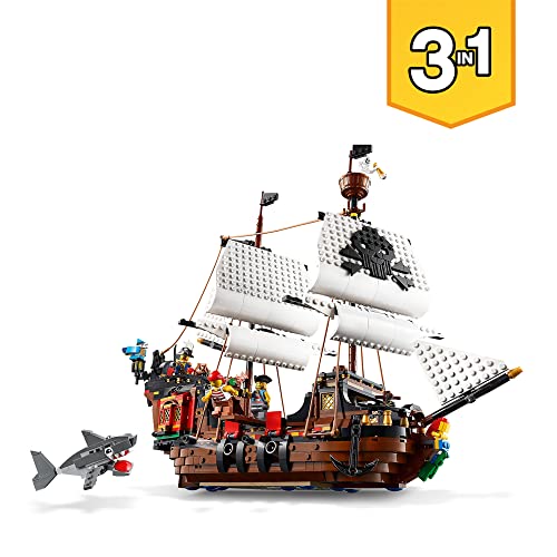 LEGO 31109 Creator Galeone dei Pirati, Set Costruzioni 3 in 1