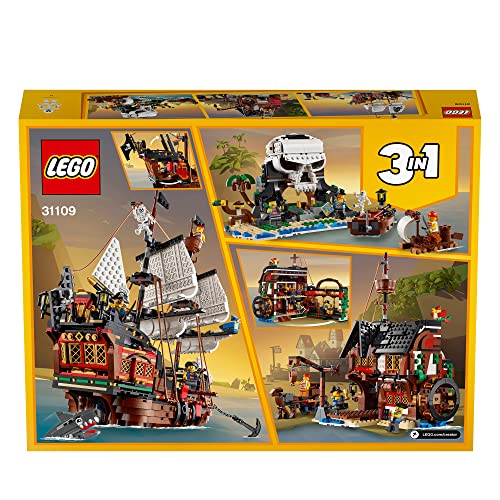 LEGO 31109 Creator Galeone dei Pirati, Set Costruzioni 3 in 1