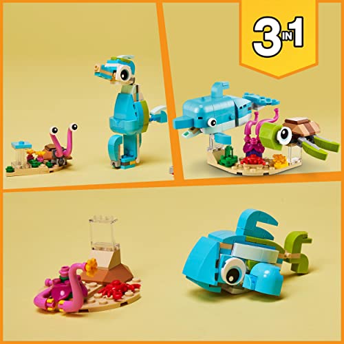 LEGO 31128 Creator Animali Marini, 3 in 1