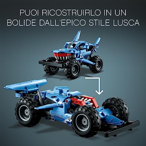 LEGO 42134 Technic Monster Jam Megalodon 2 in 1 - Squalo Macchina