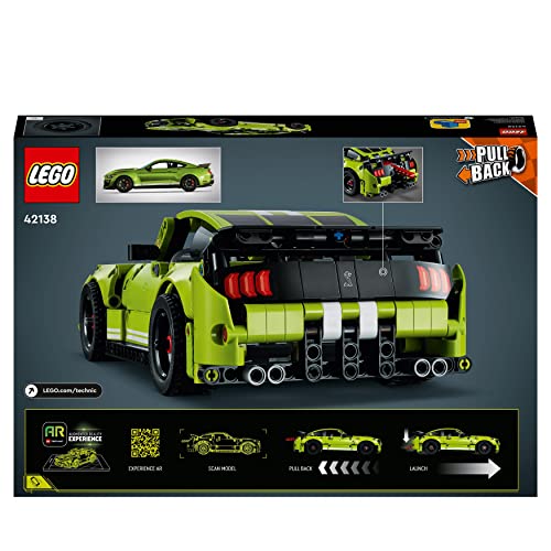 LEGO 42138 Technic Ford Mustang Shelby GT500, Macchinina Giocattolo da Costruire Telecomandata