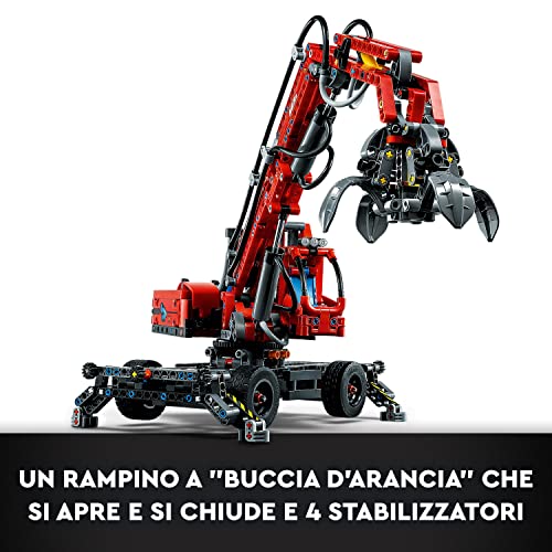 LEGO 42144 Technic Movimentatore di Materiali con Gru Giocattolo