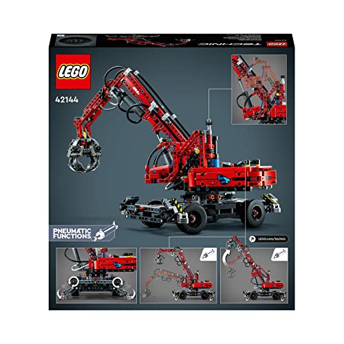 LEGO 42144 Technic Movimentatore di Materiali con Gru Giocattolo