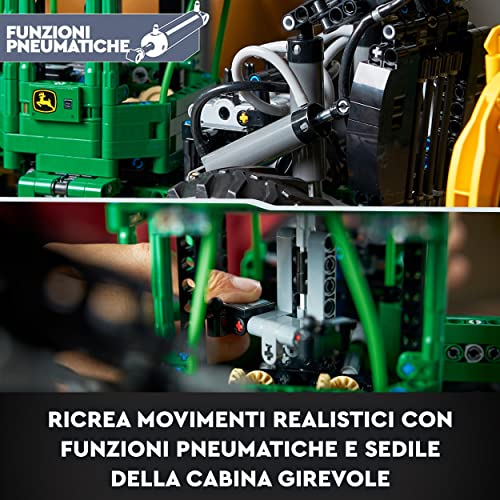 LEGO 42157 Technic Trattore John Deere 948L-II, Modellino da Costruire con 4 Ruote Motrici