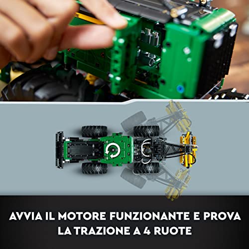 LEGO 42157 Technic Trattore John Deere 948L-II, Modellino da Costruire con 4 Ruote Motrici