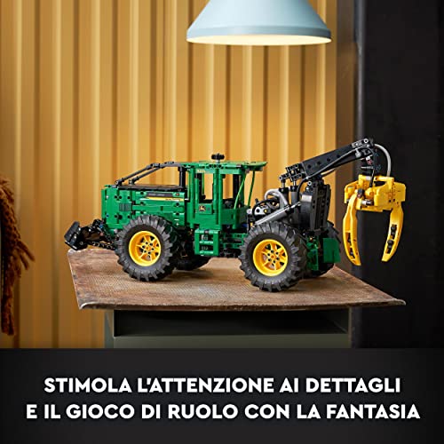 LEGO 42157 Technic Trattore John Deere 948L-II, Modellino da Costruire con 4 Ruote Motrici