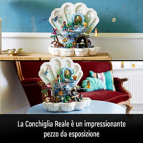 LEGO 43225 Disney Princess La Conchiglia Reale della Sirenetta