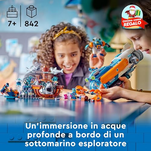 LEGO 60379 City Sottomarino per Esplorazioni Abissali