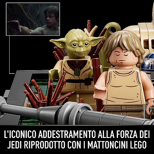 LEGO 75330 Star Wars Diorama Addestramento Jedi Su Dagobah