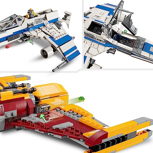LEGO 75364 Star Wars Ahsoka - E-Wing  vs. Starfighter 2 Veicoli Giocattolo e 4 Minifigure