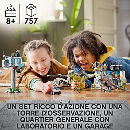 LEGO 76949 Jurassic World - l’Attacco del Giganotosauro e del Terizinosauro
