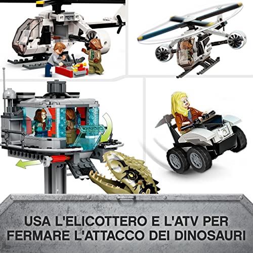LEGO 76949 Jurassic World - l’Attacco del Giganotosauro e del Terizinosauro