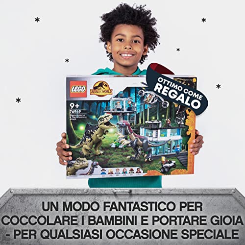 LEGO 76949 Jurassic World - l’Attacco del Giganotosauro e del Terizinosauro