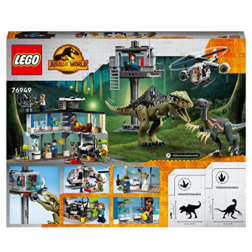 LEGO 76949 Jurassic World - l’Attacco del Giganotosauro e del Terizinosauro