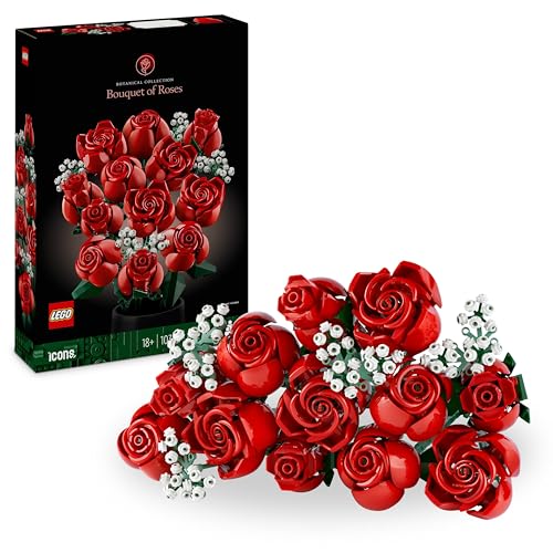 LEGO Bouquet di Rose, Fiori da Costruire - Icons 10328