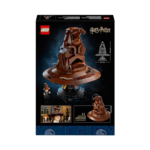 LEGO Cappello Parlante Harry Potter, con Stemma delle Case di Hogwarts e 31 Suoni - LEGO 76429