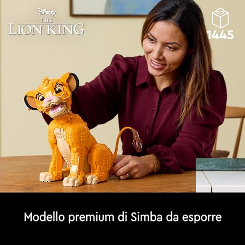 LEGO Disney Giovane Simba, gioco di costruzioni per adulti, Il Re Leone 43247