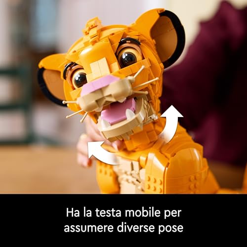 LEGO Disney Giovane Simba, gioco di costruzioni per adulti, Il Re Leone 43247