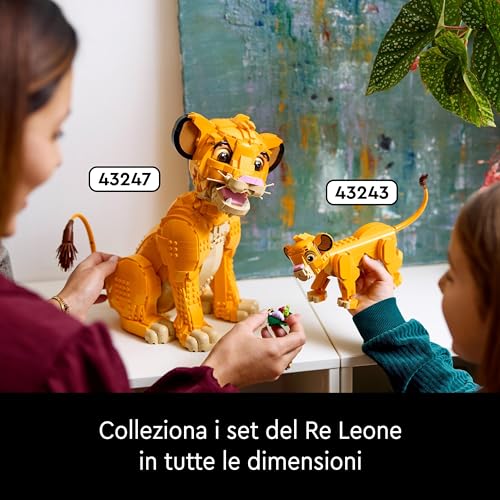 LEGO Disney Giovane Simba, gioco di costruzioni per adulti, Il Re Leone 43247