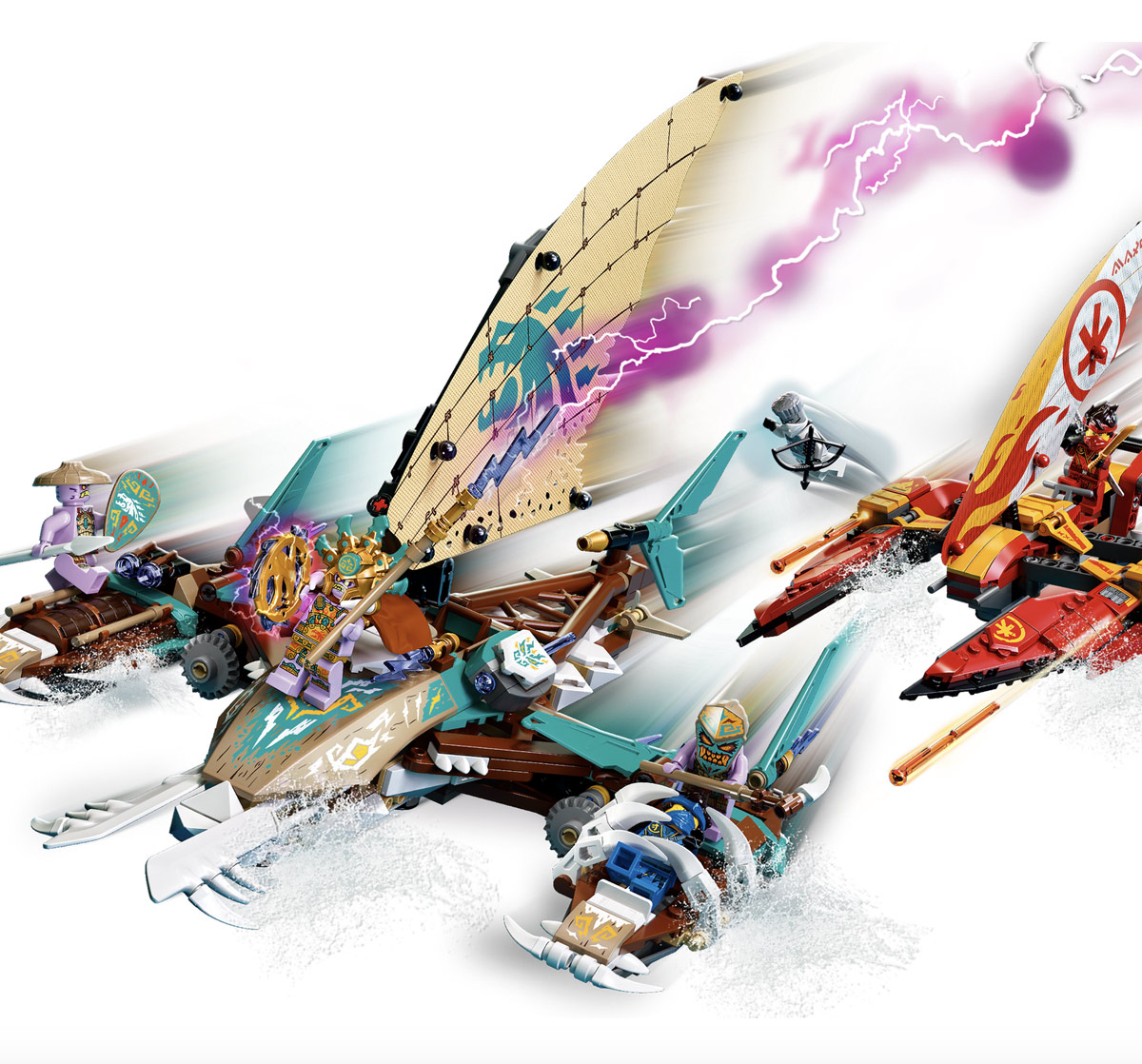 Lego Ninjago 71748 - Battaglia in mare dei catamarani