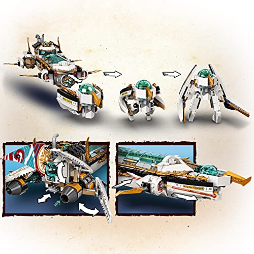 LEGO NINJAGO 71756 - Idro Vascello, Sottomarino Giocattolo per Bambini