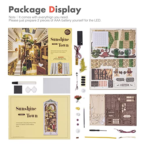 Libreria Sunshine Town - Puzzle in Legno 3d, ROBOTIME