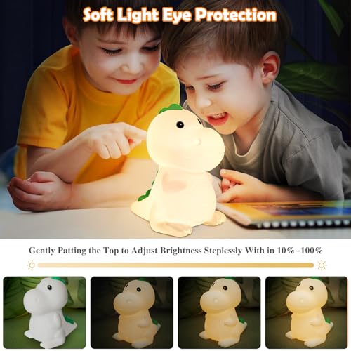 Luce Notturna Dinosauro con 7 Colori e luminosità regolabile