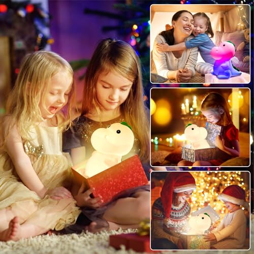 Luce Notturna Dinosauro con 7 Colori e luminosità regolabile