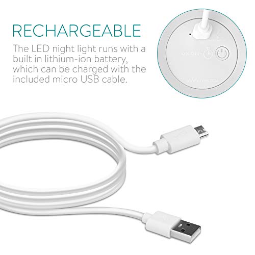 Luce notturna Unicorno LED, Lampada per bambini ricaricabile con cavo Micro USB - Navaris