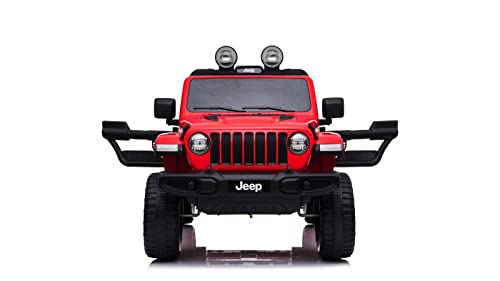 Macchina Elettrica per Bambini Jeep Wrangler Rubicon Rossa, Telecomandata, Motore Elettrico 12V - TOYSCAR