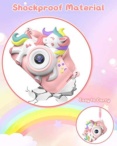 Macchina Fotografica Bambini Ricaricabile,  1080P HD con fotocamera e videocamera digitale da 3 a 11 Anni e Scheda 32GB - Gofunly 2.0