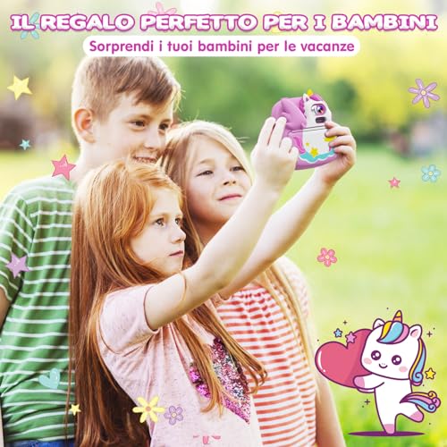 Macchina Fotografica per Bambini con stampa Istantanea, dai 3-12 Anni - CAMCLID
