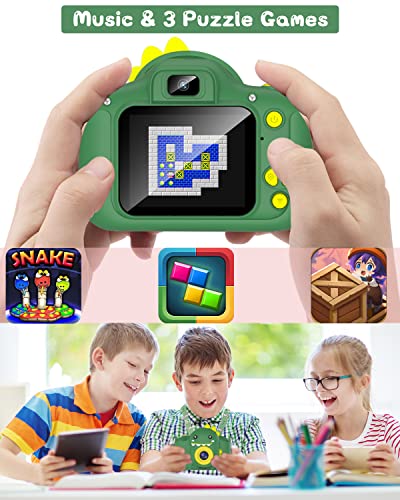 Macchina Fotografica Digitale Bambini, Schermo HD da 1080P, funzioni video e selfie, da 3 - 12 Anni