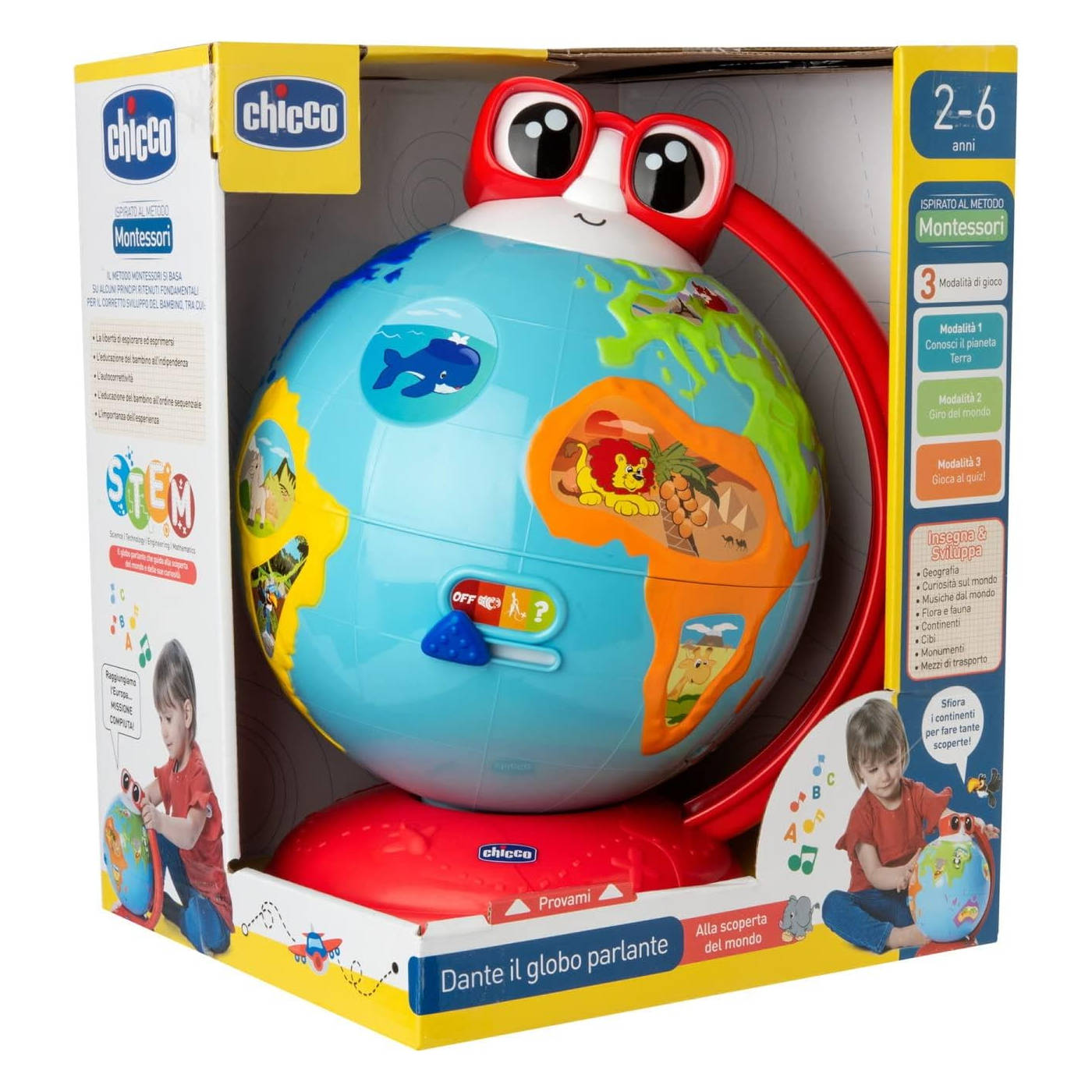 Mappamondo Chicco - Dante Globo Parlante da 2 a 6 anni