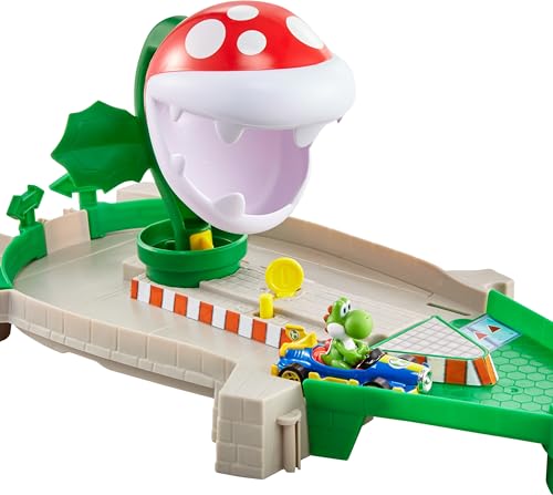 Mario Kart Pista Piranha con Macchinina Yoshi - Hot Wheels da 5 anni