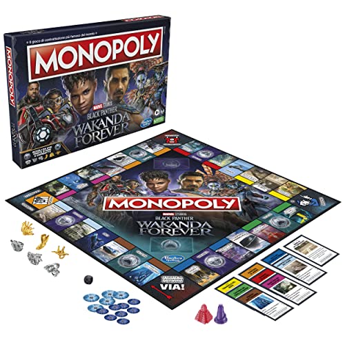 Monopoly Black Panther: Wakanda Forever, Gioco da Tavolo, da 8 Anni - Hasbro Gaming