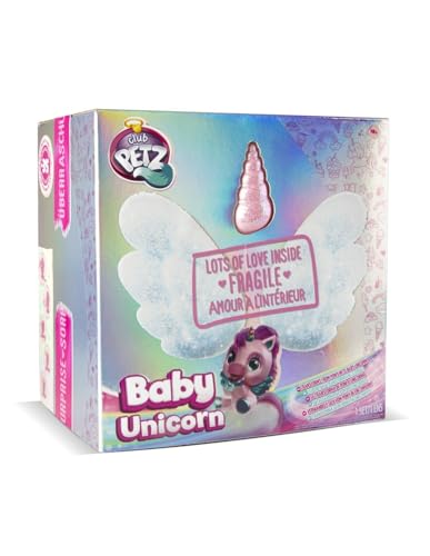 My Baby Unicorn, pupazzo interattivo con 30 suoni e funzioni, Club Petz