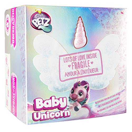 My Baby Unicorn, pupazzo interattivo con 30 suoni e funzioni, Club Petz
