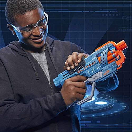 Nerf Elite 2.0 Commander - Blaster tamburo rotante con 12 dardi inclusi - Hasbro