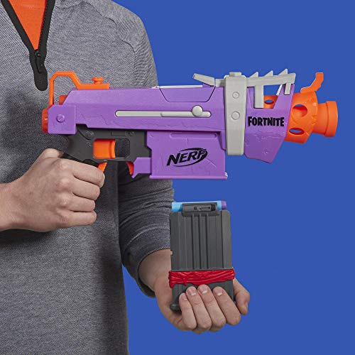 Nerf Fortnite Blaster Motorizzato smg-e con Clip, Include 6 Dardi Ufficiali Nerf Elite - Hasbro E8977EU4