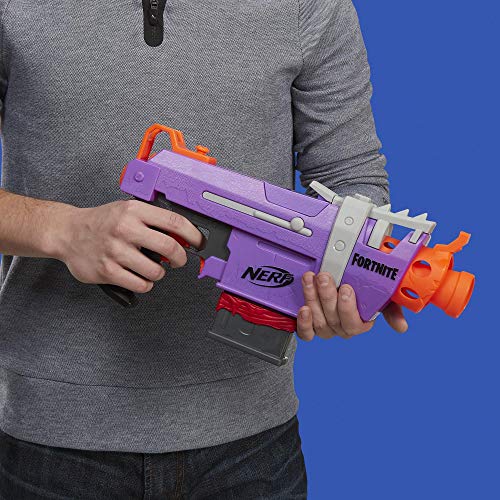 Nerf Fortnite Blaster Motorizzato smg-e con Clip, Include 6 Dardi Ufficiali Nerf Elite - Hasbro E8977EU4