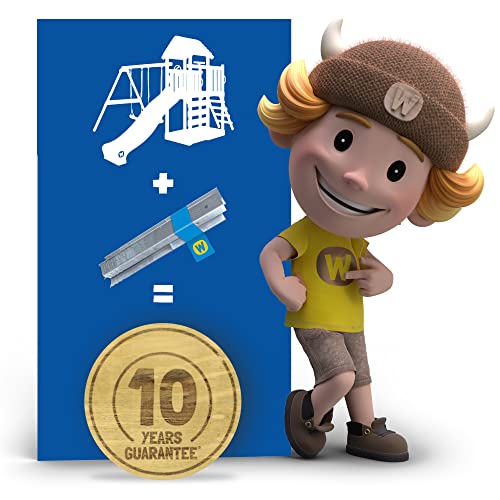 Parco giochi da giardino con altalena e scivolo, sabbiera - Wickey