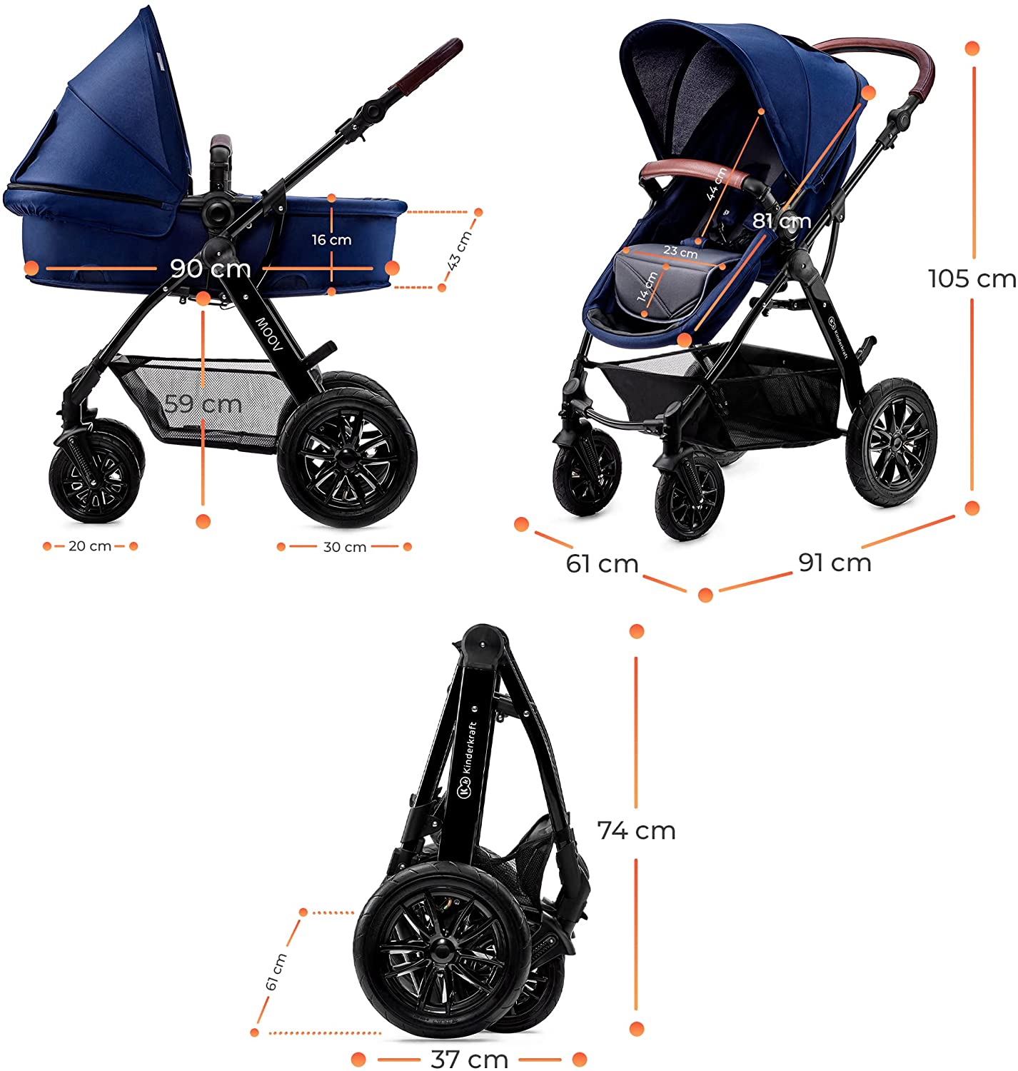 Passeggino Trio Kinderkraft 3 in 1