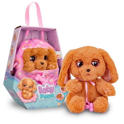 Peluche Cocker Interattivo, apre e chiude gli occhi, accessori inclusi da 3 anni - Baby Paws