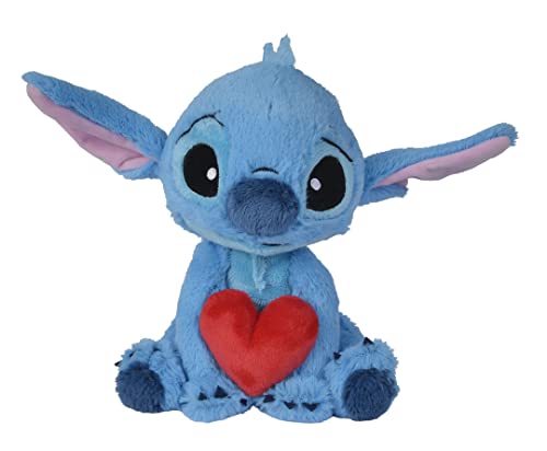 Peluche Lilo & Stitch con cuore, 25 cm - Regalo San Valentino - Simba Disney