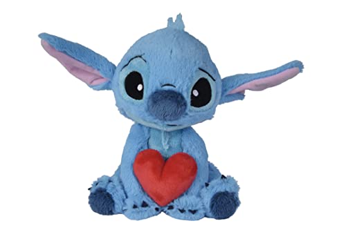 Peluche Lilo & Stitch con cuore, 25 cm - Regalo San Valentino - Simba Disney