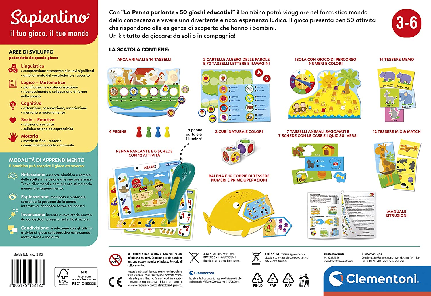 La penna parlante - 50 giochi educativi Sapientino Clementoni